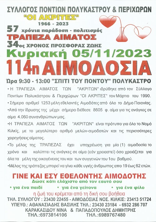 AKRITES.POLYKASTRO.TRAPEZA.AIMATOS114.5.11.2023